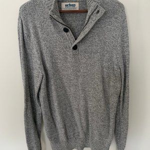 Urban Pipeline Quarter Zip Cotton Sweater Medium